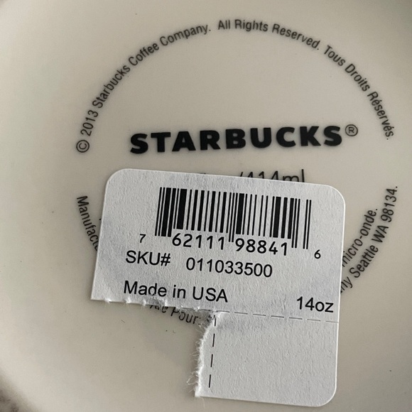 BNWT Starbucks 2013 Hawaii Mug with Teal (green/blue) Wave design 14oz - Picture 2 of 4